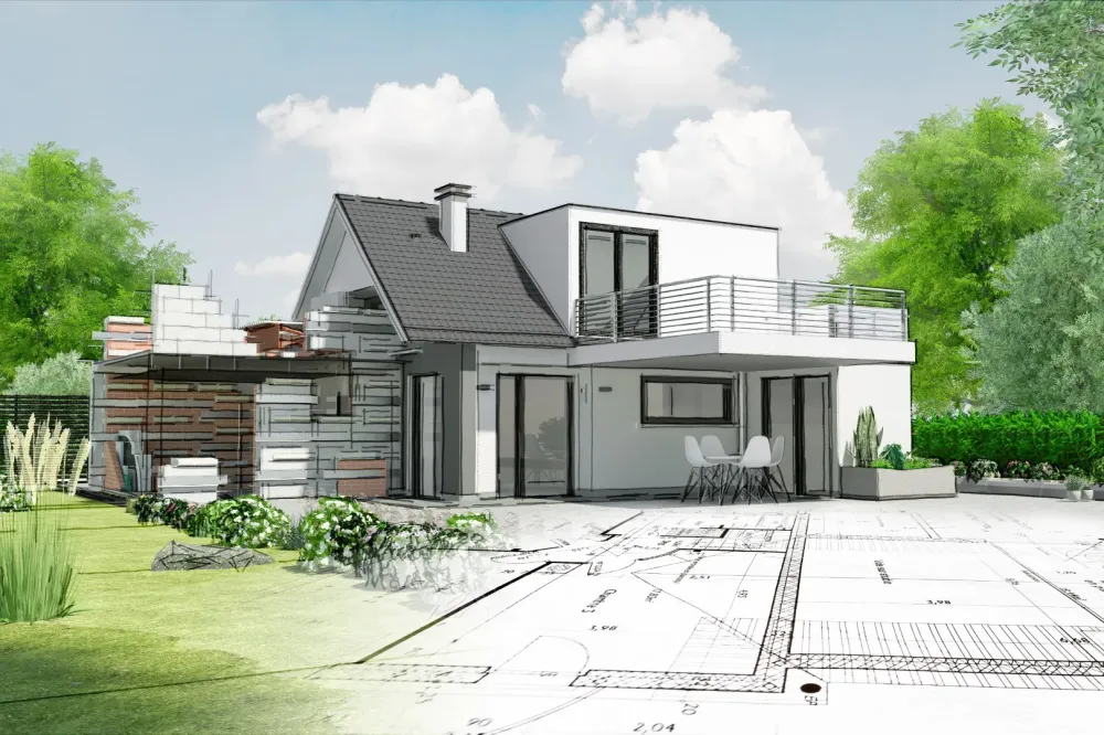 esquisse maison architecte